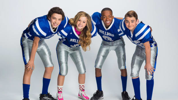 Brec Bassinger Shows the Boys How Football is Played